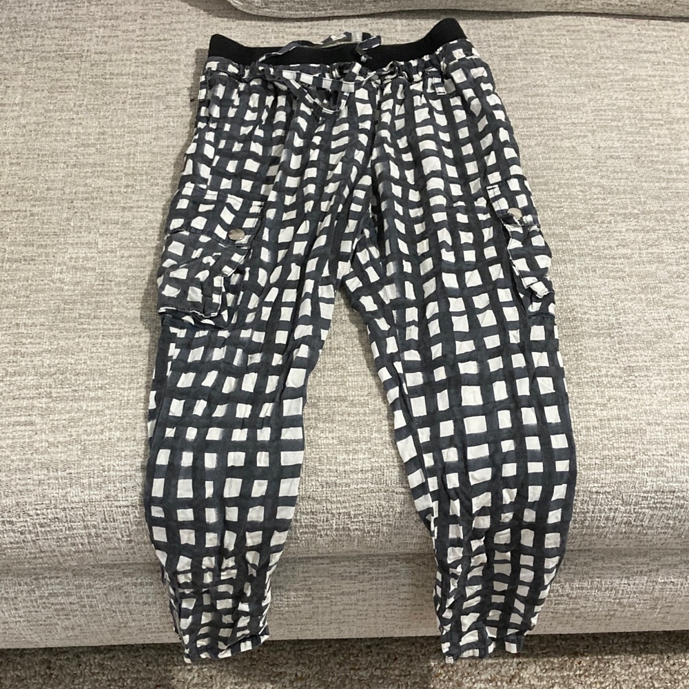 Black and White Checkered Pants